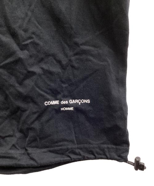 COMME des GARCONS HOMME（コムデギャルソン オム）COMME des GARCONS HOMME (コムデギャルソン オム) ナイロンツイル綿天竺ドローコードTシャツ　/　HN-T002 ブラック サイズ:Mの古着・服飾アイテム