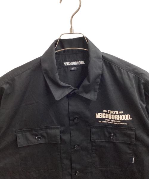 NEIGHBORHOOD（ネイバーフッド）NEIGHBORHOOD (ネイバーフッド) CLASSIC WORK SHIRT SS / 半袖シャツ / 241TSNH-SHM01S  ブラック サイズ:Mの古着・服飾アイテム