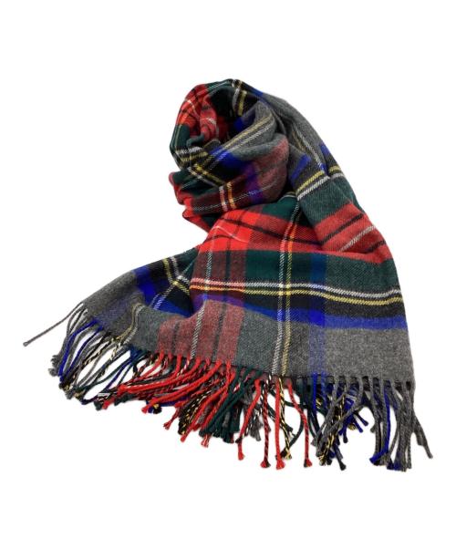 JOHNSTONS OF ELGIN（ジョンストンズオブエルガン）JOHNSTONS OF ELGIN  (ジョンストンズオブエルガン) BEAUTY&YOUTH (ビューティーアンドユース) 別注 / カシミヤ混ストール / チェック マルチカラーの古着・服飾アイテム