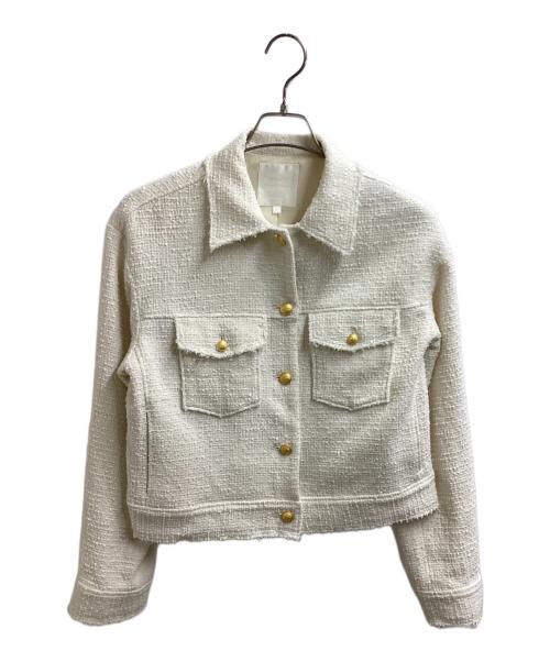 Drawing Numbers（ドローイングナンバーズ）Drawing Numbers (ドローイングナンバーズ) ループツイードジャケット / GGZ1031107A0010 ホワイト サイズ:38の古着・服飾アイテム