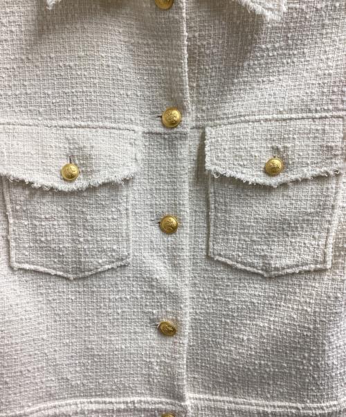 Drawing Numbers（ドローイングナンバーズ）Drawing Numbers (ドローイングナンバーズ) ループツイードジャケット / GGZ1031107A0010 ホワイト サイズ:38の古着・服飾アイテム