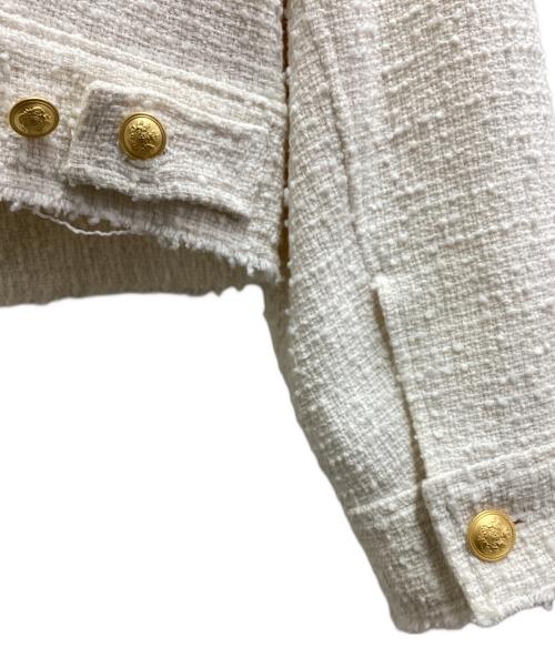 Drawing Numbers（ドローイングナンバーズ）Drawing Numbers (ドローイングナンバーズ) ループツイードジャケット / GGZ1031107A0010 ホワイト サイズ:38の古着・服飾アイテム