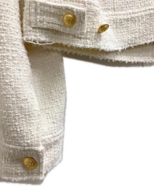 Drawing Numbers（ドローイングナンバーズ）Drawing Numbers (ドローイングナンバーズ) ループツイードジャケット / GGZ1031107A0010 ホワイト サイズ:38の古着・服飾アイテム