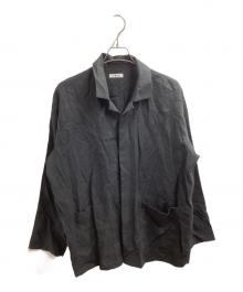 INTERIM（インテリム）の古着「リネンオックスフォードシャツジャケット / アンドフェブ別注 / IT25S007APIT25S007AP」｜ブラック