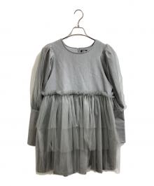 PAMEO POSE（パメオポーズ）の古着「Coverd Mini Dress / 2324503007」｜グレー