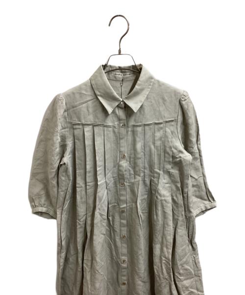 INDIVIDUAL SENTIMENTS（インディヴィジュアル センチメンツ）INDIVIDUAL SENTIMENTS (インディヴィジュアル センチメンツ) dowsing printed shirt one piece　/　SH39W-RY2 グレーの古着・服飾アイテム
