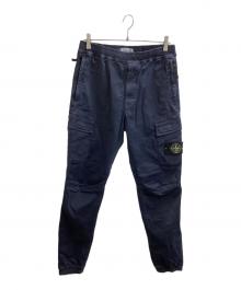 STONE ISLAND（ストーンアイランド）の古着「20AW / ガーメントダイコットンストレッチシャーリングテーパードカーゴパンツ」｜ネイビー