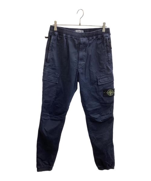 STONE ISLAND（ストーンアイランド）STONE ISLAND (ストーンアイランド) 20AW / ガーメントダイコットンストレッチシャーリングテーパードカーゴパンツ ネイビー サイズ:W32の古着・服飾アイテム