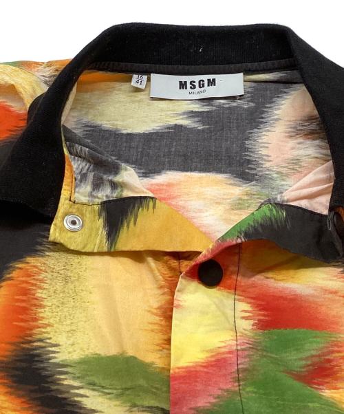MSGM（エムエスジーエム）MSGM (エムエスジーエム) 総柄シャツ オレンジ サイズ:41の古着・服飾アイテム