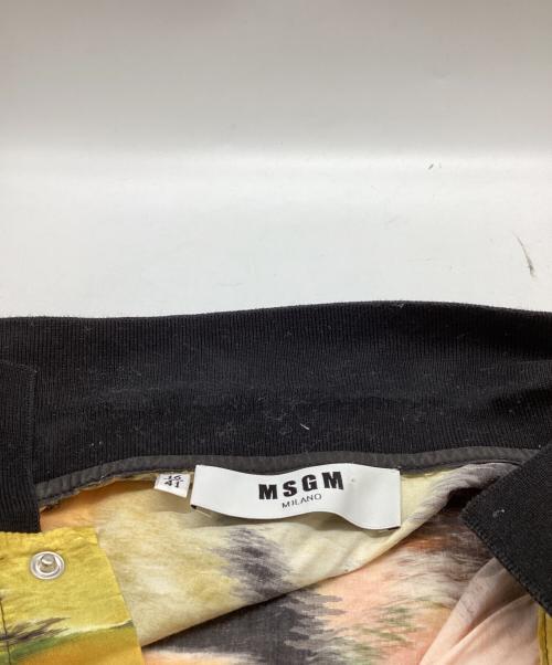 MSGM（エムエスジーエム）MSGM (エムエスジーエム) 総柄シャツ オレンジ サイズ:41の古着・服飾アイテム