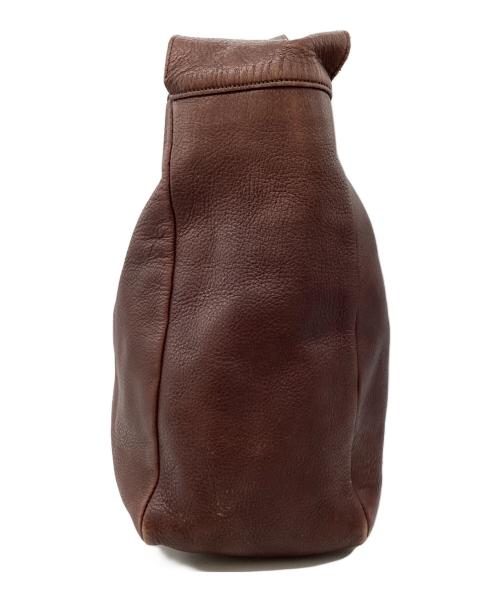 Jean Paul GAULTIER（ジャンポールゴルチェ）Jean Paul GAULTIER (ジャンポールゴルチェ) レザーワンショルダーバッグ / 052 / 型押しロゴ ブラウンの古着・服飾アイテム