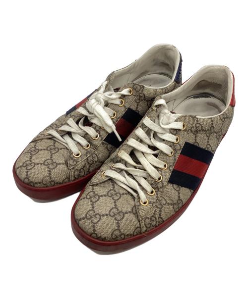 GUCCI（グッチ）GUCCI (グッチ) GGスプリームスニーカー / 429445 ベージュ サイズ:7 1/2の古着・服飾アイテム