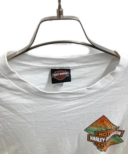 HARLEY-DAVIDSON（ハーレーダビッドソン）HARLEY-DAVIDSON (ハーレーダビッドソン) プリントTシャツ ホワイト サイズ:2XLの古着・服飾アイテム
