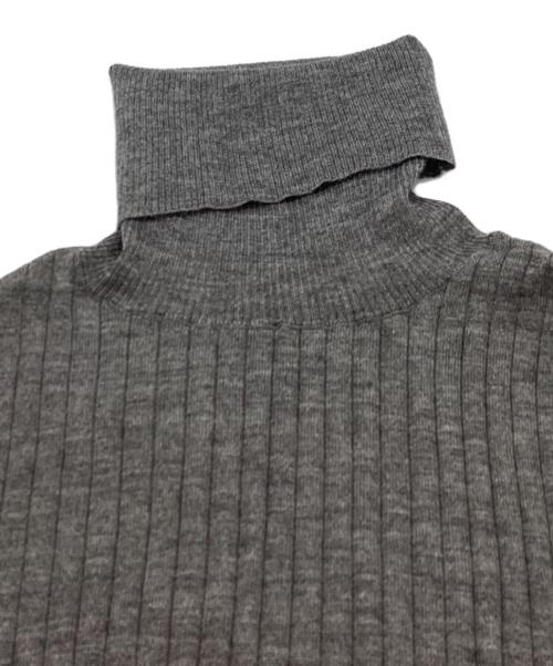 DRAWER（ドゥロワー）Drawer (ドゥロワー) 18G カシミヤシルクリブタートルニット / 6513-106-0582 グレー サイズ:1の古着・服飾アイテム