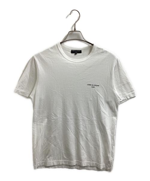 COMME des GARCONS HOMME（コムデギャルソン オム）COMME des GARCONS HOMME (コムデギャルソン オム) 綿天竺製品ロゴプリント Tシャツ ホワイト サイズ:Sの古着・服飾アイテム