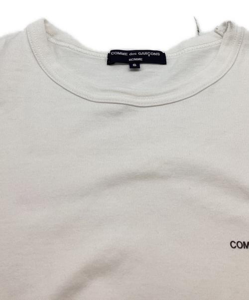COMME des GARCONS HOMME（コムデギャルソン オム）COMME des GARCONS HOMME (コムデギャルソン オム) 綿天竺製品ロゴプリント Tシャツ ホワイト サイズ:Sの古着・服飾アイテム