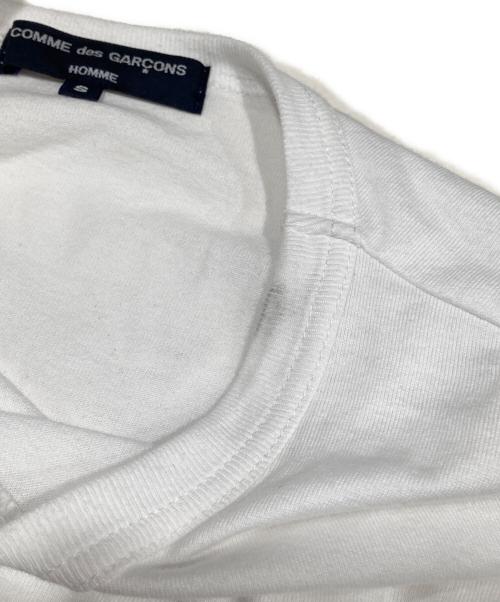 COMME des GARCONS HOMME（コムデギャルソン オム）COMME des GARCONS HOMME (コムデギャルソン オム) 綿天竺製品ロゴプリント Tシャツ ホワイト サイズ:Sの古着・服飾アイテム