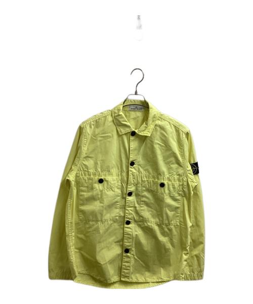STONE ISLAND（ストーンアイランド）STONE ISLAND (ストーンアイランド) ガーメントダイコットンワークシャツ/7415110WN/21SS イエロー サイズ:Mの古着・服飾アイテム