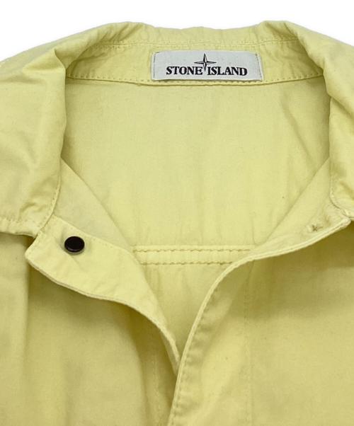 STONE ISLAND（ストーンアイランド）STONE ISLAND (ストーンアイランド) ガーメントダイコットンワークシャツ/7415110WN/21SS イエロー サイズ:Mの古着・服飾アイテム