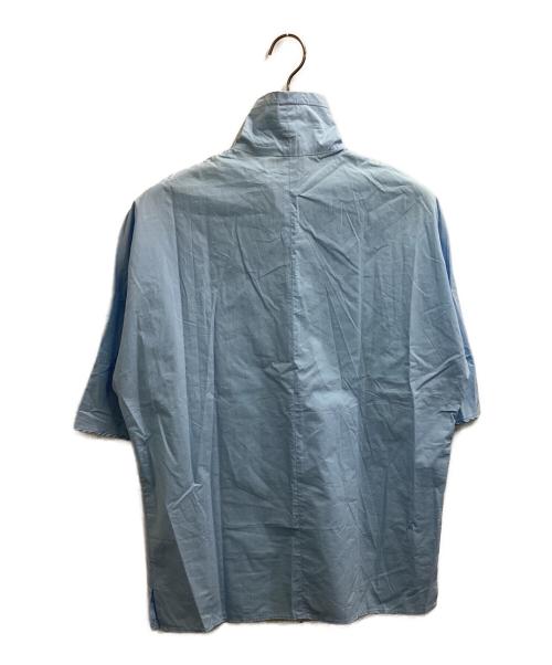 maison kitsune（メゾンキツネ）maison kitsune (メゾンキツネ) ハーフジップシャツ ブルー サイズ:Sの古着・服飾アイテム