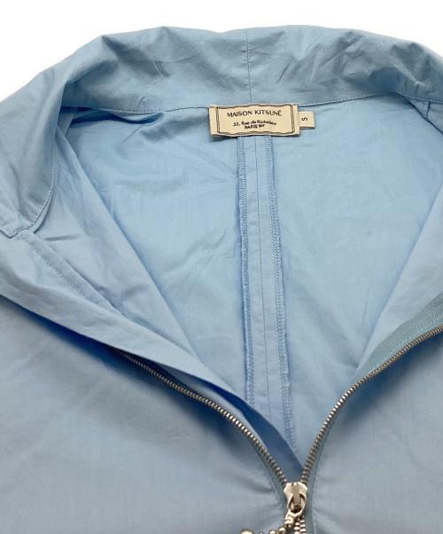 maison kitsune（メゾンキツネ）maison kitsune (メゾンキツネ) ハーフジップシャツ ブルー サイズ:Sの古着・服飾アイテム