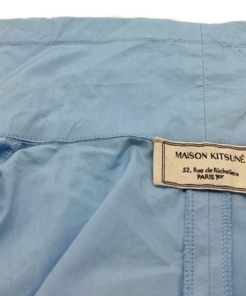maison kitsune（メゾンキツネ）maison kitsune (メゾンキツネ) ハーフジップシャツ ブルー サイズ:Sの古着・服飾アイテム