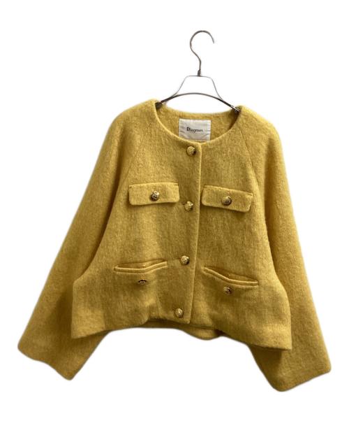 Diagram GRACE CONTINENTAL（ダイアグラム グレースコンチネンタル）Diagram GRACE CONTINENTAL (ダイアグラム グレースコンチネンタル) モヘヤシャギーショートジャケット イエロー サイズ:Sの古着・服飾アイテム