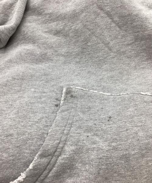 LOOPWHEELER（ループウィラー）LOOPWHEELER LOWERCASE (ロウワーケース) POGGY THE MAN (ポギーザマン) PULLOVER DAMAGE HOODIE / プルオーバーダメージフーディ / ダメージ加工 グレー サイズ:XLの古着・服飾アイテム