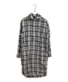 POLO RALPH LAUREN（ポロ・ラルフローレン）の古着「リネンシャツワンピース」｜ブラック×ホワイト