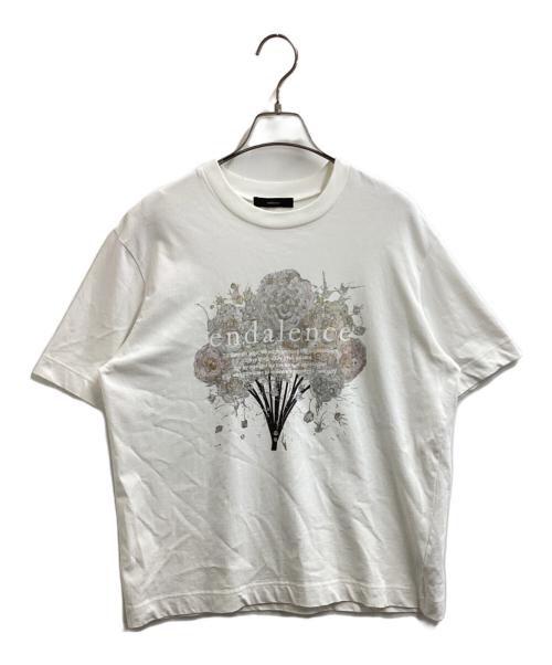 endalence（エンダレンス）endalence (エンダレンス) Yuta Okuda (ユウタオクダ) コラボレーションTシャツ / ライトブーケ ホワイト サイズ:Sの古着・服飾アイテム