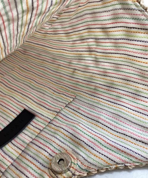 H.V.F.N（ハブファン）H.V.F.N (ハブファン) 透かし編みトートバッグ ベージュの古着・服飾アイテム