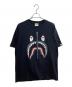A BATHING APE（アベイシングエイプ）の古着「シャークプリントTシャツ / 001TEG801001X」｜ブラック