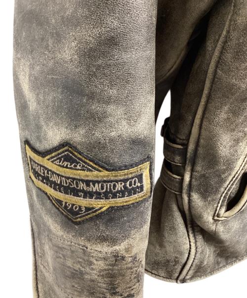 HARLEY-DAVIDSON（ハーレーダビッドソン）HARLEY-DAVIDSON (ハーレーダビッドソン) エイジングライダースジャケット ブラック サイズ:Lの古着・服飾アイテム