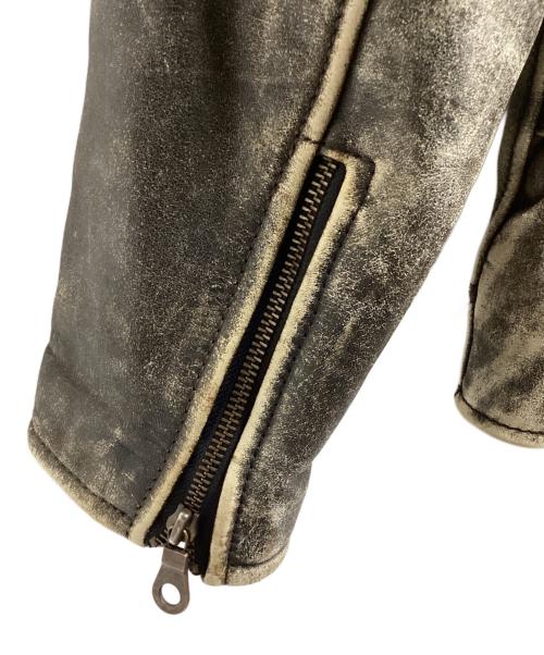 HARLEY-DAVIDSON（ハーレーダビッドソン）HARLEY-DAVIDSON (ハーレーダビッドソン) エイジングライダースジャケット ブラック サイズ:Lの古着・服飾アイテム