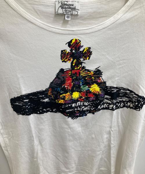 Vivienne Westwood man（ヴィヴィアン ウェストウッド マン）Vivienne Westwood man (ヴィヴィアン ウェストウッド マン) フロッキーオーブTシャツ / VW-24-79309 ホワイト サイズ:48の古着・服飾アイテム