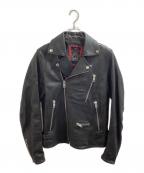 DIESELディーゼル）の古着「ラムレザーライダースジャケット / TIMELESS」｜ブラック