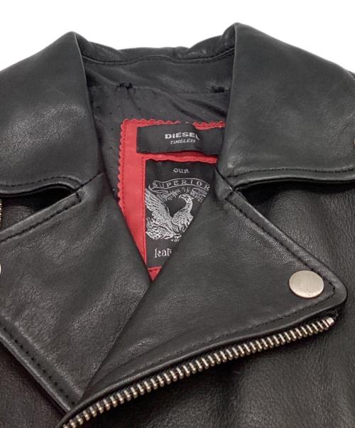 DIESEL（ディーゼル）DIESEL (ディーゼル) ラムレザーライダースジャケット / TIMELESS ブラック サイズ:Lの古着・服飾アイテム