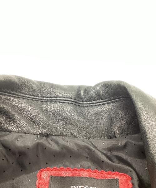 DIESEL（ディーゼル）DIESEL (ディーゼル) ラムレザーライダースジャケット / TIMELESS ブラック サイズ:Lの古着・服飾アイテム