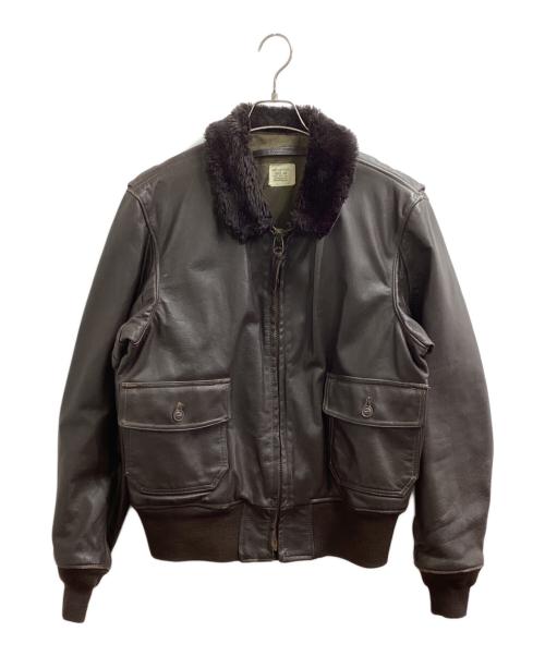 U'S NAVY（アメリカ海軍）U'S NAVY (ユーエスネイビー) G-1フライトジャケット / 8415-00-268-7801 / BRILL BROS社製 / 87年製造 ブラウン サイズ:44の古着・服飾アイテム