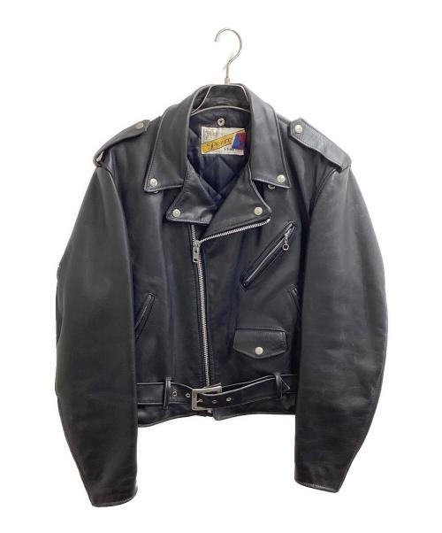 Schott（ショット）Schott (ショット) ダブルライダースジャケット / 618 / USA製 ブラック サイズ:42の古着・服飾アイテム