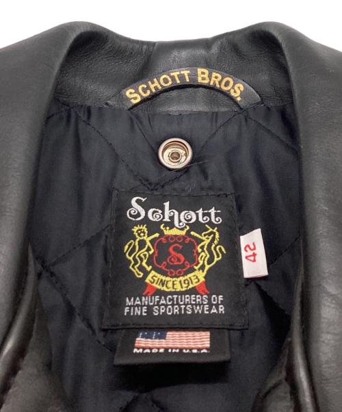 Schott（ショット）Schott (ショット) ONESTAR ライダースジャケット / 7007 / USA製 613US ブラック サイズ:42の古着・服飾アイテム