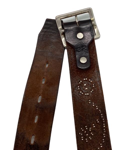 htc（エイチティーシー）htc (エイチティーシー) フラワースタッズベルト / Flour studs belt ブラック サイズ:32の古着・服飾アイテム