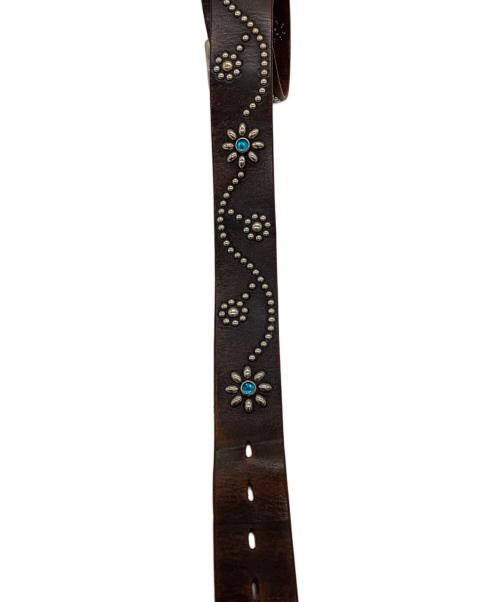 htc（エイチティーシー）htc (エイチティーシー) フラワースタッズベルト / Flour studs belt ブラック サイズ:32の古着・服飾アイテム