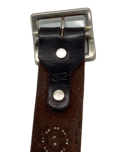 htc（エイチティーシー）htc (エイチティーシー) フラワースタッズベルト / Flour studs belt ブラック サイズ:32の古着・服飾アイテム