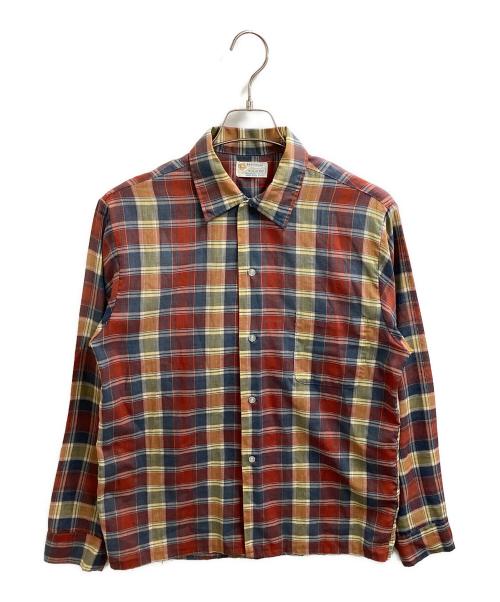 brookdale（ブルックデール）brookdale (ブルックデール) チェックシャツ ブラウン サイズ:Mの古着・服飾アイテム