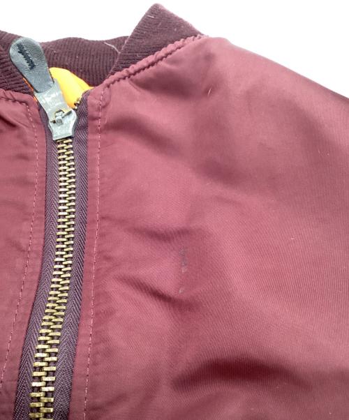 ALPHA（アルファ）ALPHA  (アルファ) MA-1 フライトジャケット / USA製 ワインレッド サイズ:MEDIUMの古着・服飾アイテム