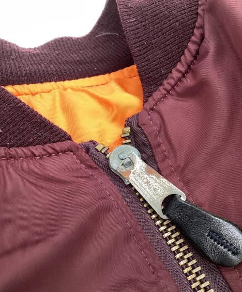 ALPHA（アルファ）ALPHA  (アルファ) MA-1 フライトジャケット / USA製 ワインレッド サイズ:MEDIUMの古着・服飾アイテム