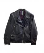 PS Paul SmithＰＳポールスミス）の古着「シープスキンライダースジャケット」｜ブラック