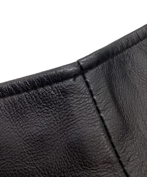 PS Paul Smith（ＰＳポールスミス）PS Paul Smith (ピーエスポールスミス) シープスキンライダースジャケット ブラック サイズ:46の古着・服飾アイテム