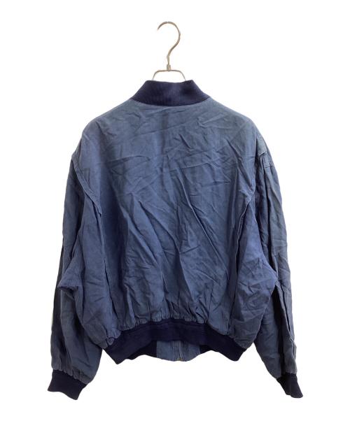 MISSONI UOMO（ミッソーニウオモ）MISSONI UOMO (ミッソーニウオモ) シルクブルゾン / イタリア製 ネイビー サイズ:50の古着・服飾アイテム